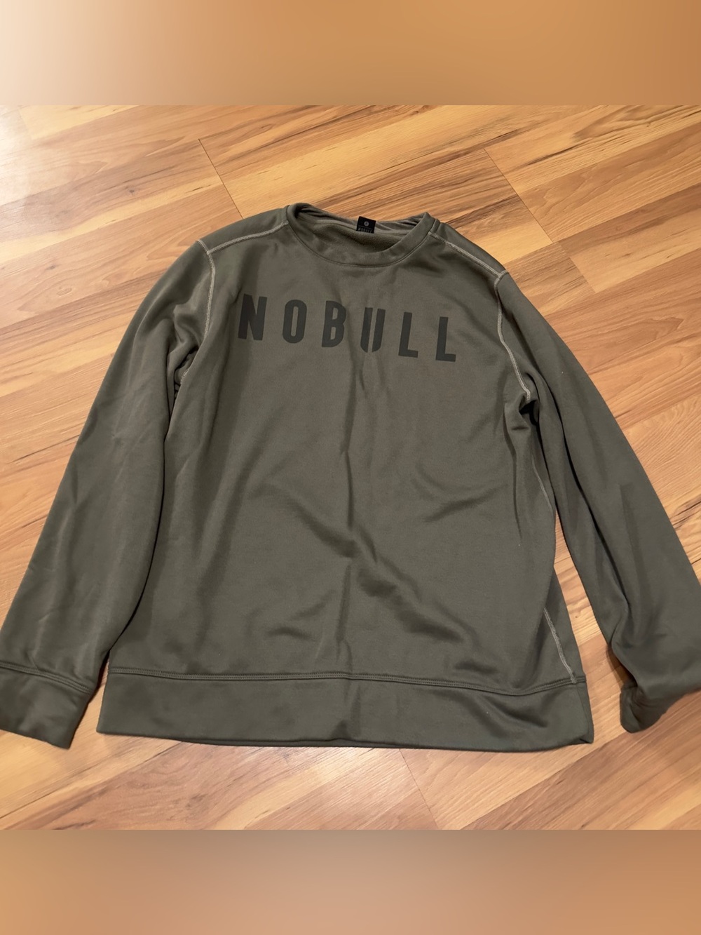 NOBULL Olive Green Logo Crew Tee
